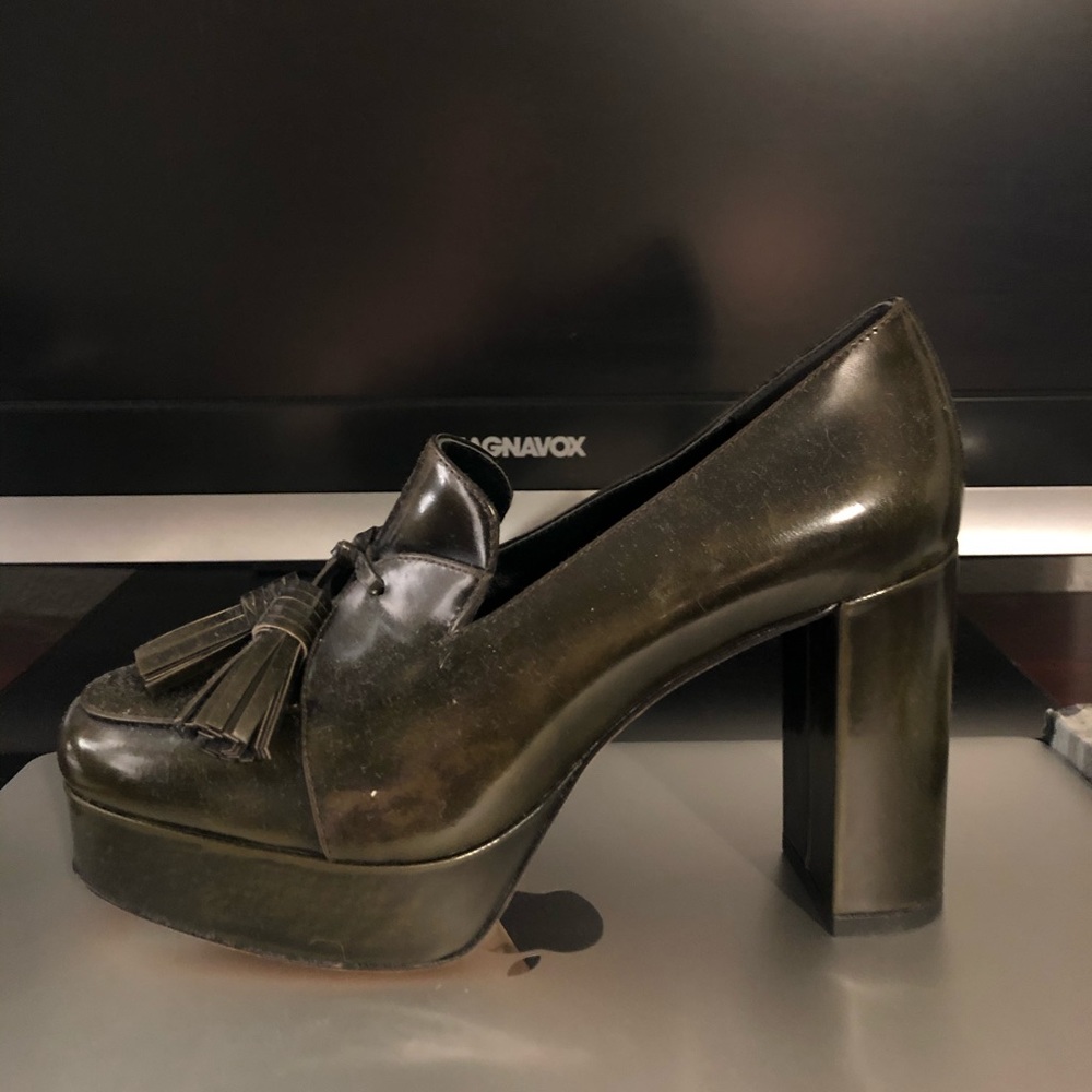 DVF Patent Loafer Pumps